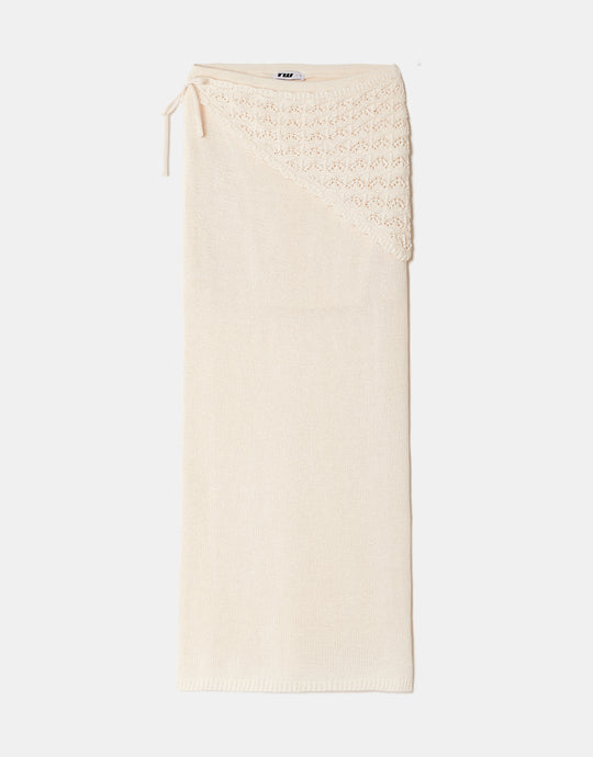 Crochet Maxi Skirt | Beige