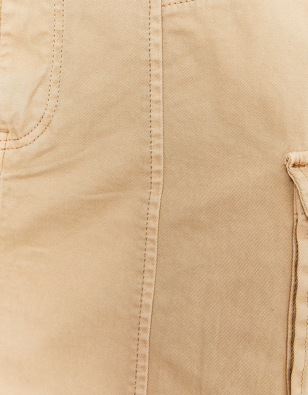 Mid Waist Mini Cargo skirt | Beige