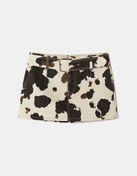 Cow Print Mini Skirt | Cow Print