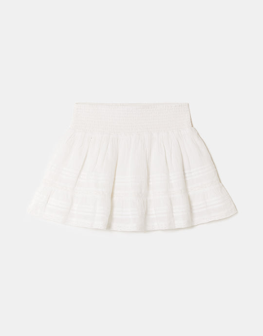 Floral Low Waist Mini Skirt | Off White