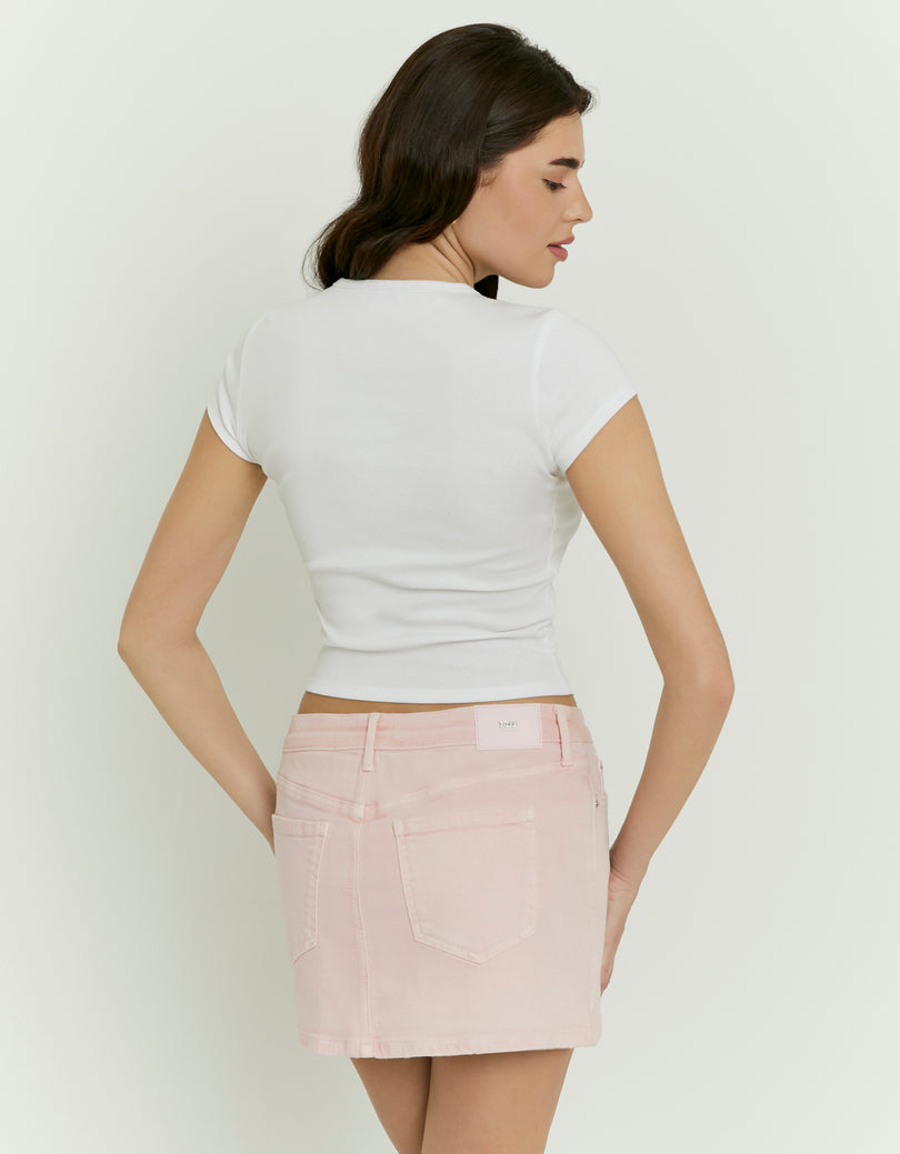 Buttoned Mini Skirt | Pink