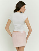 Buttoned Mini Skirt | Pink