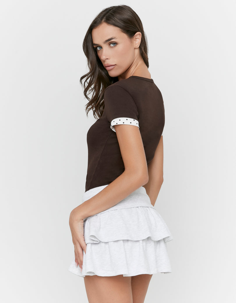 Ruffle Skort | Grey