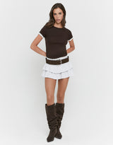 Ruffle Skort | Grey