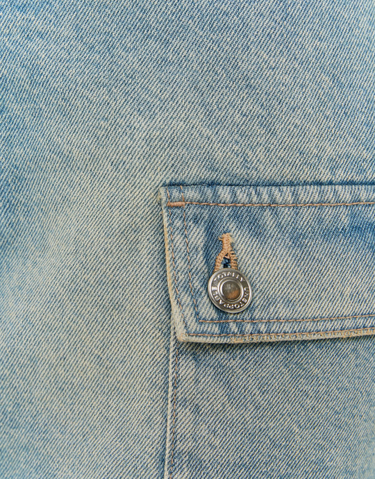 Denim Cargo Mini Skirt | Blue Wash
