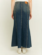 Long Denim Skirt | Dark Wash
