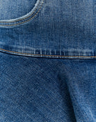Denim Mini Skirt With Ruffles | Blue Wash