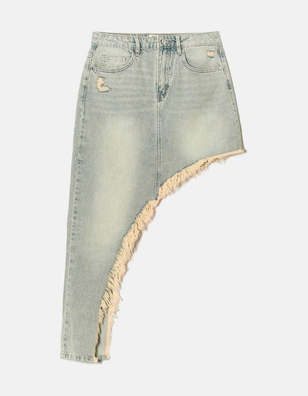Irregular Hem Denim Skirt | Used Waash