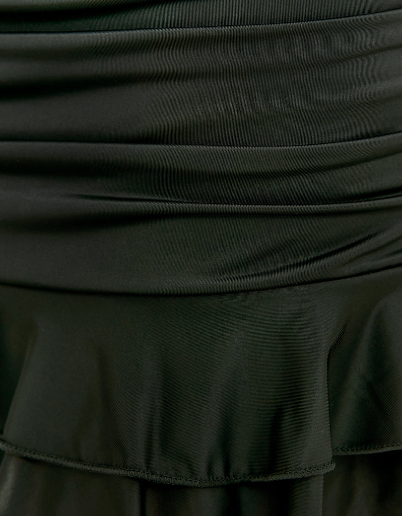 Mini Skirt with Ruffles | Black