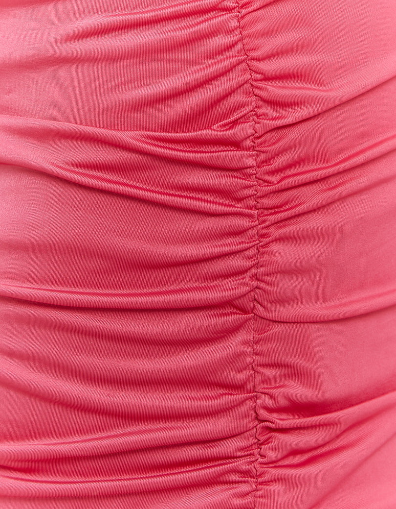 Mini Skirt with Ruffles | Fushia