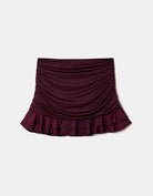 Mini Skirt with Ruffles | Bordeau