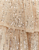 Sequin Mini Skirt | Beige