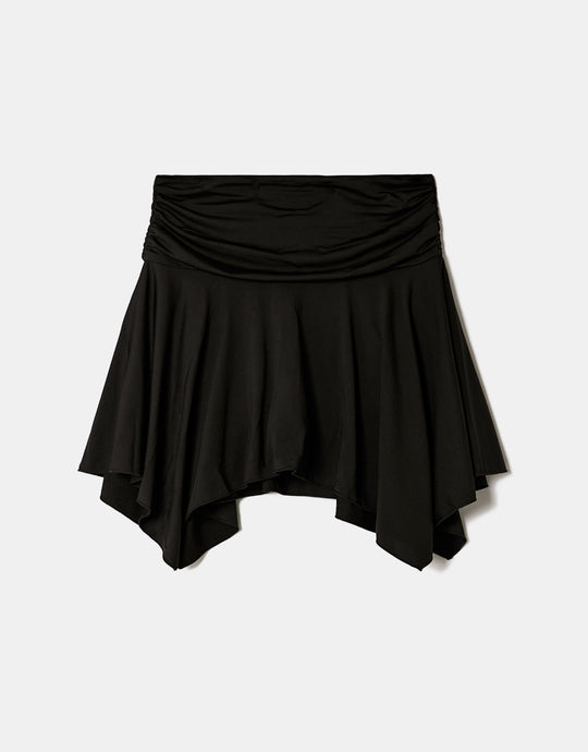 Asymmetric Mini Skirt | Black