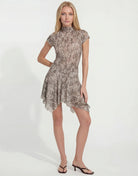 Asymmetric Mini Skirt | Snake Print