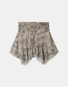Asymmetric Mini Skirt | Snake Print
