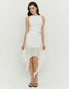 Long Ruffle Skirt | White