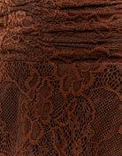 Lace Mini Skirt | Brown