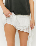 Lace Mini Skirt | Off White