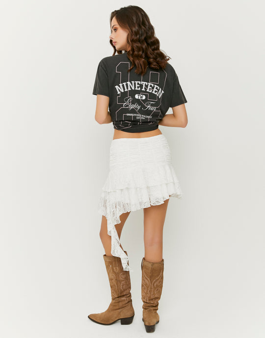 Lace Mini Skirt | Off White