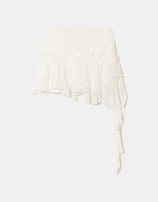 Lace Mini Skirt | Off White