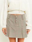 Checkered Skirt with Pleats | Cheks