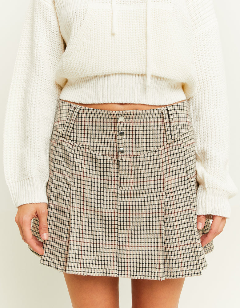 Checkered Skirt with Pleats | Cheks