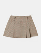 Checkered Skirt with Pleats | Cheks