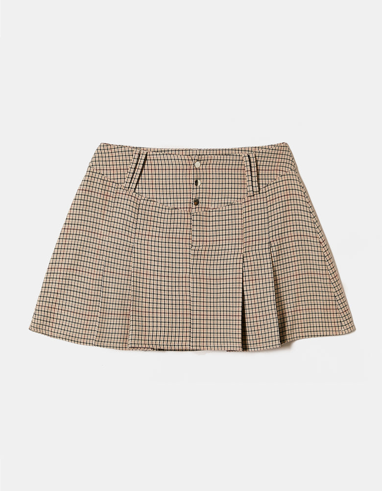 Checkered Skirt with Pleats | Cheks