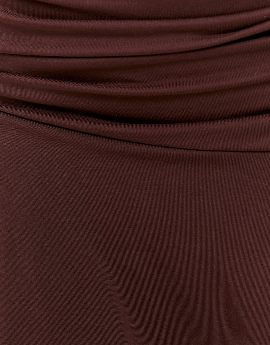 Asymmetric Mini Skirt | Bordeau