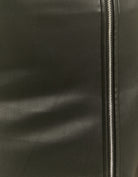 Faux Leather Maxi Skirt with Zip | Black
