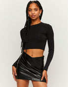 Faux Leather mini Skirt | Black