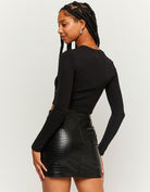 Faux Leather mini Skirt | Black