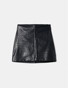 Faux Leather mini Skirt | Black