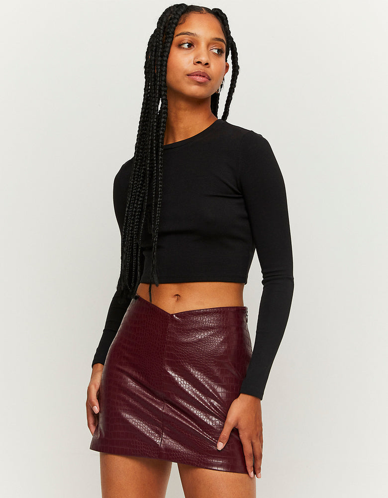 Faux Leather mini Skirt | Red