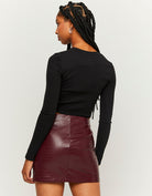 Faux Leather mini Skirt | Red