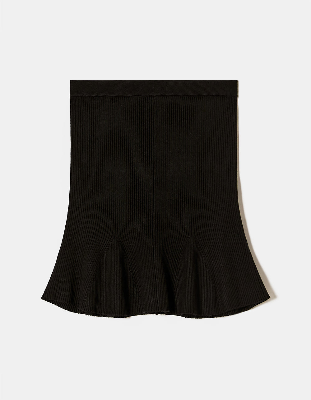 A-line knitted skirt | Black