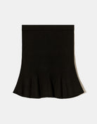 A-line knitted skirt | Black