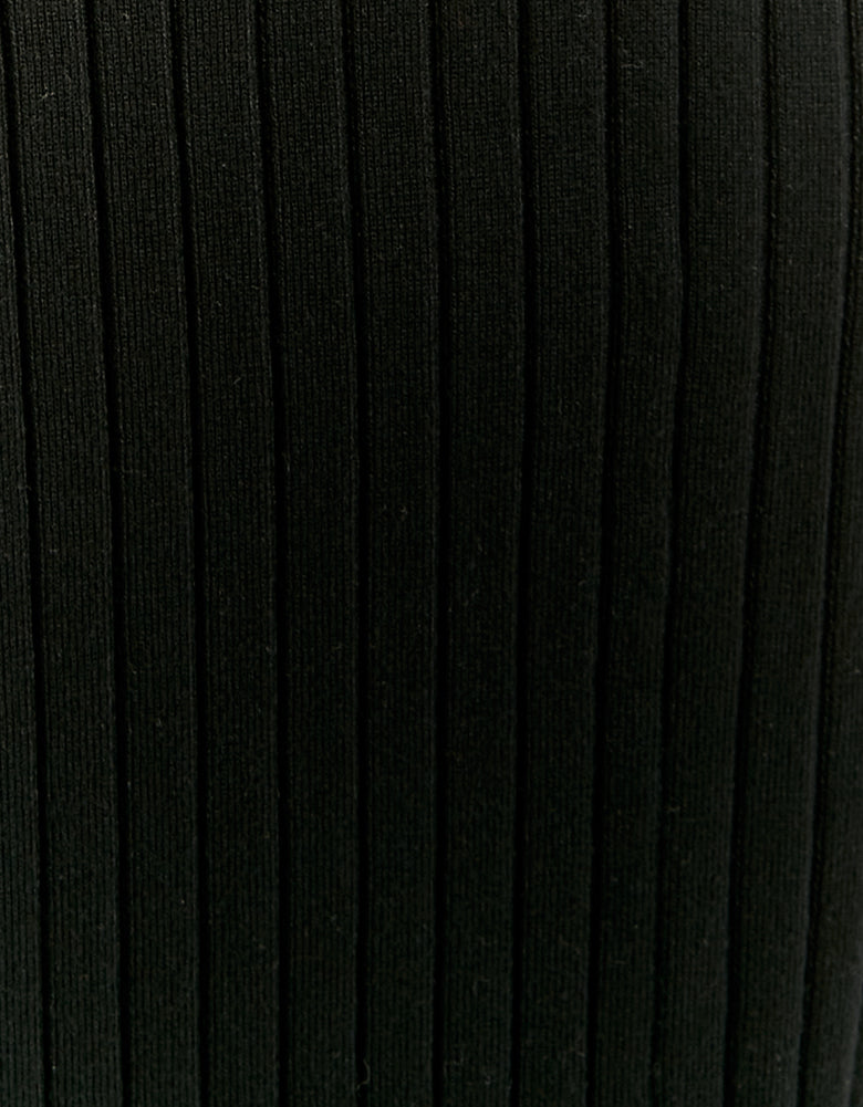 Long Knit Skirt | Black