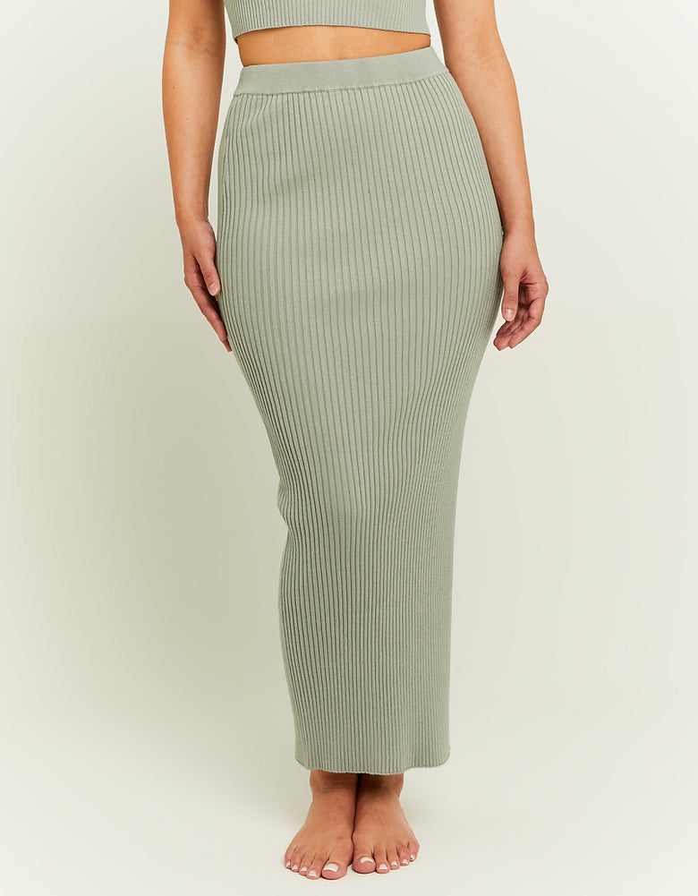 Skirt with side slit | Green