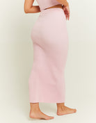 Skirt with side slit | Pink
