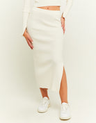 Knit Midi Skirt | Off White
