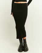 Knit Midi Skirt | Black