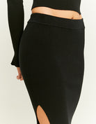 Knit Midi Skirt | Black