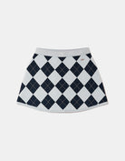 Knitted Mini Skirt | Blue-Black
