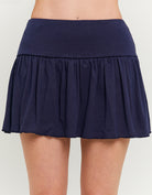 Pleated Mini Skirt | Navy