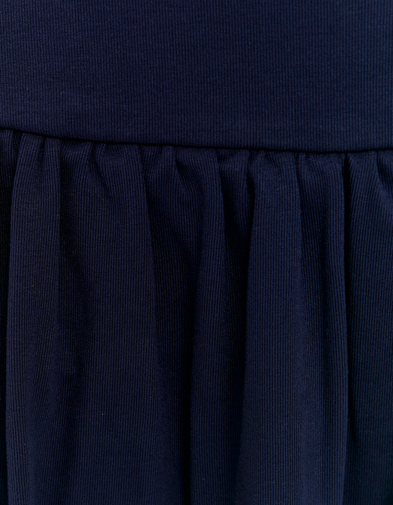 Pleated Mini Skirt | Navy