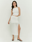 Long Lace Skirt | White