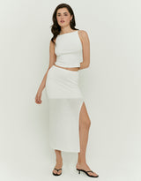 Long Lace Skirt | White