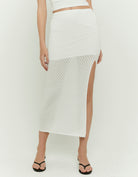 Long Lace Skirt | White