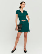 Knitted Skirt | Dark Green